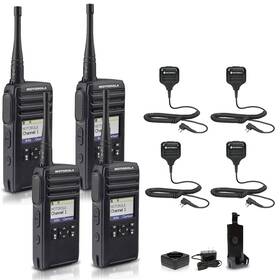 Motorola Solutions Dtr700 Edi 8 Dtr700 900 Mhz Digital 2-way Radio 50 Channels 4 X Hkln4606 Remote